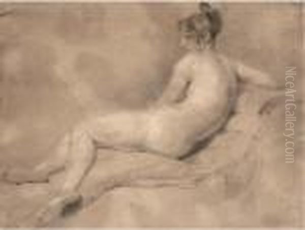 Reclining Female Nude Oil Painting by William Etty