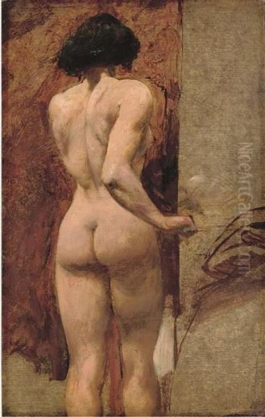 Study Of A Female Nude Oil Painting by William Etty