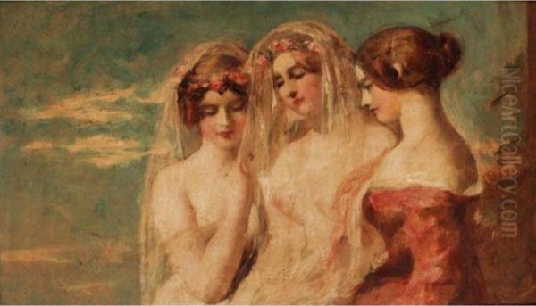 Bridesmaids Oil Painting by William Etty