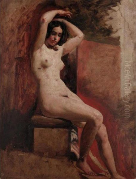 Seated Nude; Standing Nude Oil Painting by William Etty