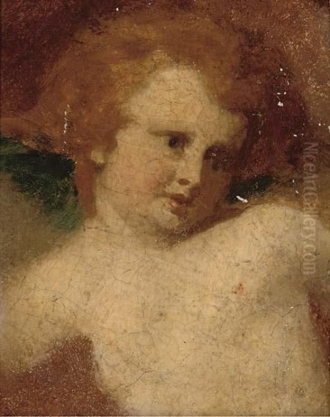 Study Of A Young Boy Oil Painting by William Etty