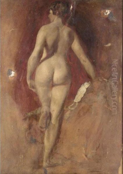 Study Of A Female Nude Oil Painting by William Etty