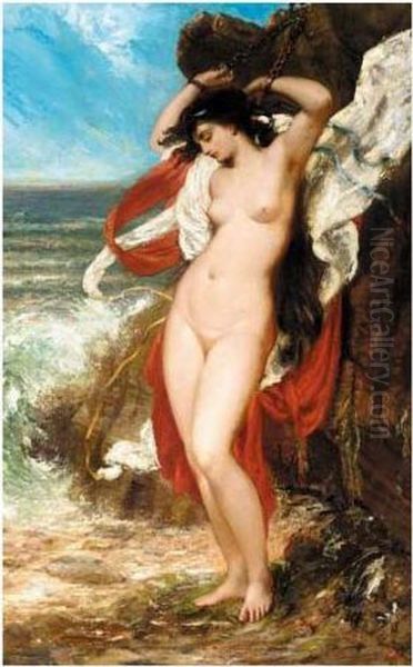 Andromeda Chained To The Rocks Oil Painting by William Etty