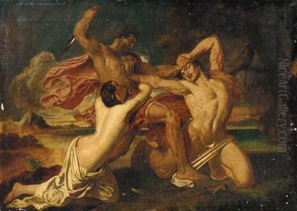 The Combat Oil Painting by William Etty