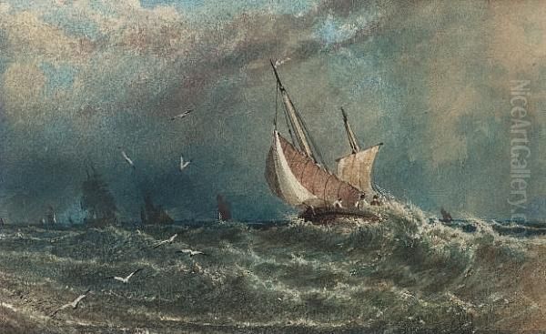 Crossing The Seas Oil Painting by Anthony Vandyke Copley Fielding