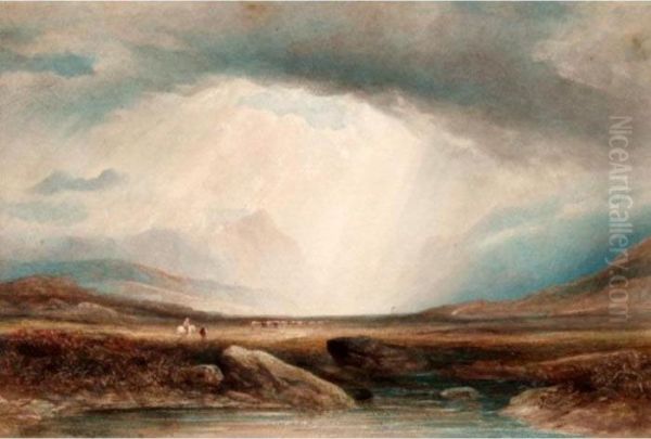 On The Highlands Oil Painting by Anthony Vandyke Copley Fielding