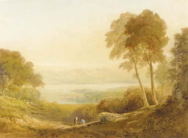 Ennerdale, From High Point Farm Oil Painting by Anthony Vandyke Copley Fielding