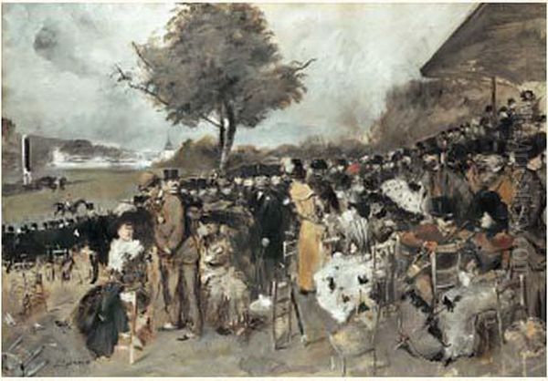 Ourses, Vers 1885-1890 Oil Painting by Jean-Louis Forain