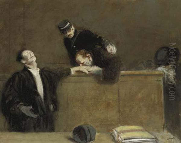 A Perpetuite Oil Painting by Jean-Louis Forain