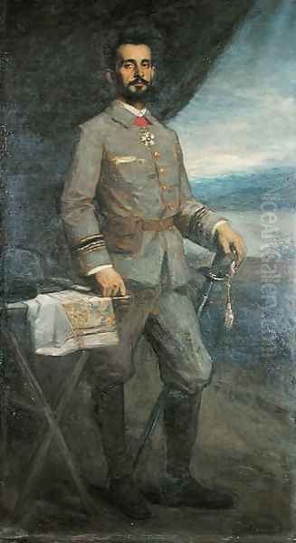 Commander Jean Baptiste Marchand 1863-1934 Oil Painting by Jacques-Fernand Humbert