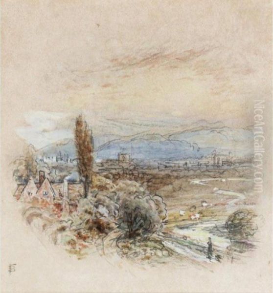 Middlemarch Oil Painting by Myles Birket Foster