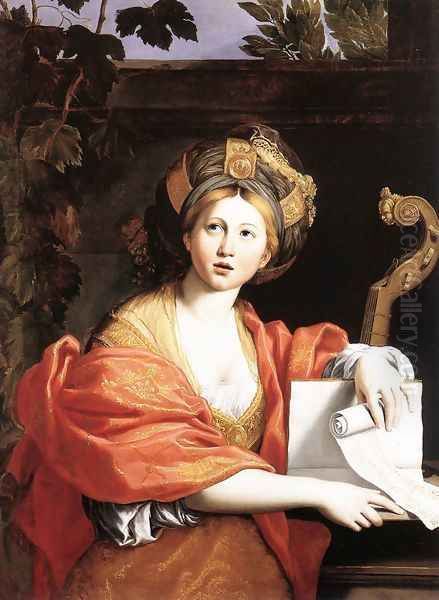 A Sibyl 1616-17 Oil Painting by Domenico Zampieri (Domenichino)