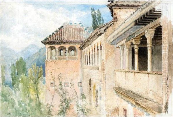 Tocador De La Reina, The Alhambra, Grenada, Spain Oil Painting by Myles Birket Foster