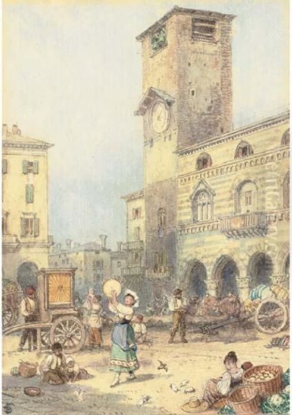 Como, Italy Oil Painting by Myles Birket Foster