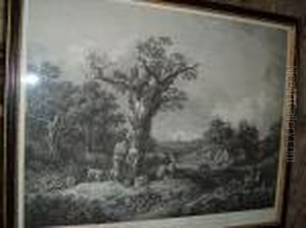 Gainsborough: The Rural Lovers Oil Painting by Thomas Gainsborough