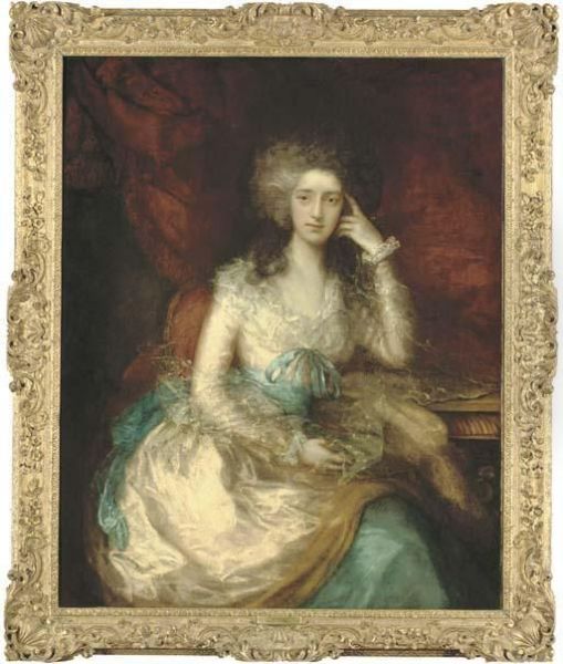 Portrait Of The Hon. Mrs Watson ( Oil Painting by Thomas Gainsborough