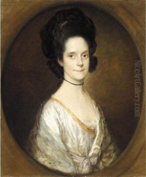 Portrait Of Elizabeth Ives, Mrs Thomas Butcher Oil Painting by Thomas Gainsborough