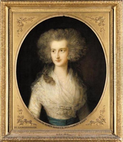 Portrait Of Elizabeth Bowes, Mrs Croft Oil Painting by Thomas Gainsborough