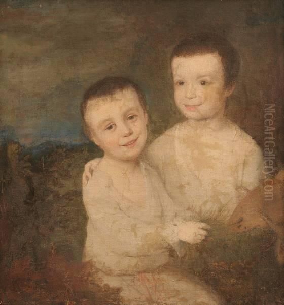 Two Children In White Oil Painting by Thomas Gainsborough