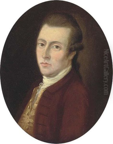 Portrait Of A Gentleman, Bust-length, In A Brown Coat Andwaistcoat Oil Painting by Thomas Gainsborough