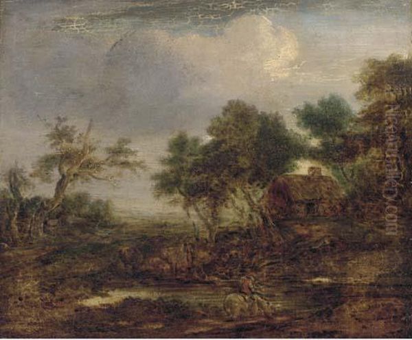 Crossing The Ford Oil Painting by Thomas Gainsborough