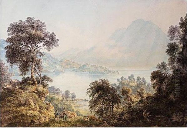 Loch Katrine, Scotland Oil Painting by John Glover