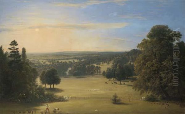 View From Lord Northwick's Villa At Harrow On The Hill Oil Painting by John Glover