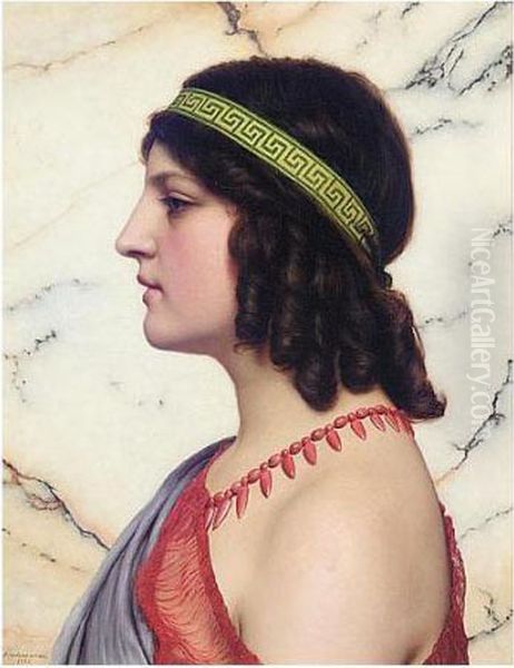 Praxilla Oil Painting by John William Godward