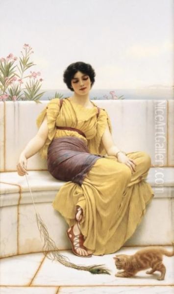 Idleness Oil Painting by John William Godward