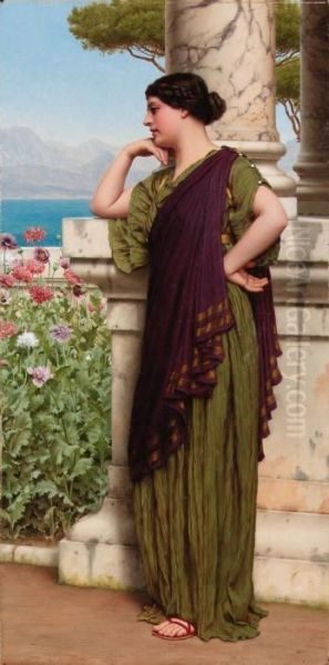 Tender Thoughts Oil Painting by John William Godward