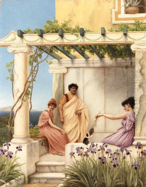 Playtime Oil Painting by John William Godward