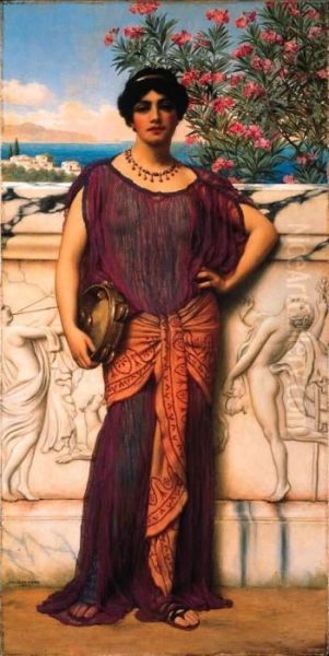 The Tambourine Girl Oil Painting by John William Godward