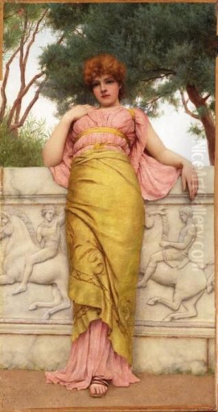 In Expectation Oil Painting by John William Godward