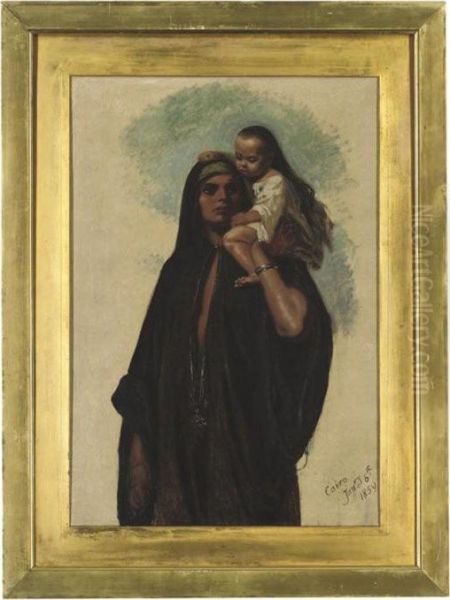 Copt Woman And Child Oil Painting by Frederick Goodall