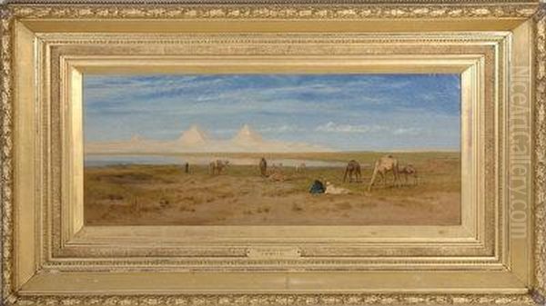 The Bedouins Pasture. Oil Painting by Frederick Goodall