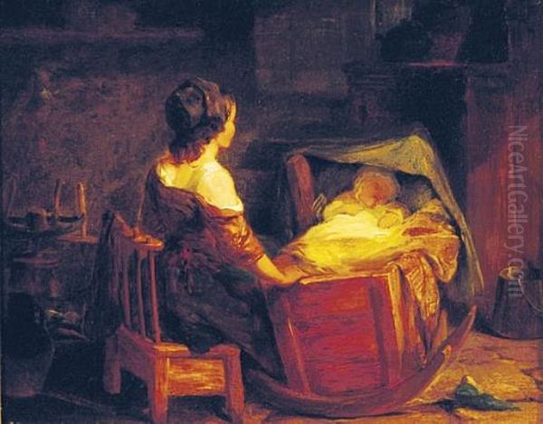 Bedtime Oil Painting by Frederick Goodall