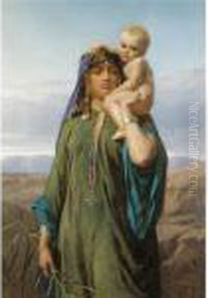 Mother And Child Oil Painting by Frederick Goodall