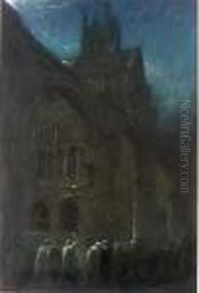 The Ghosts Of The Past Oil Painting by Albert Goodwin