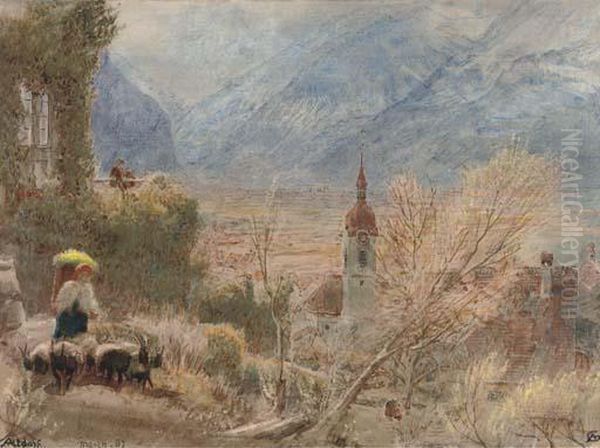 Altdorf, Switzerland Oil Painting by Albert Goodwin