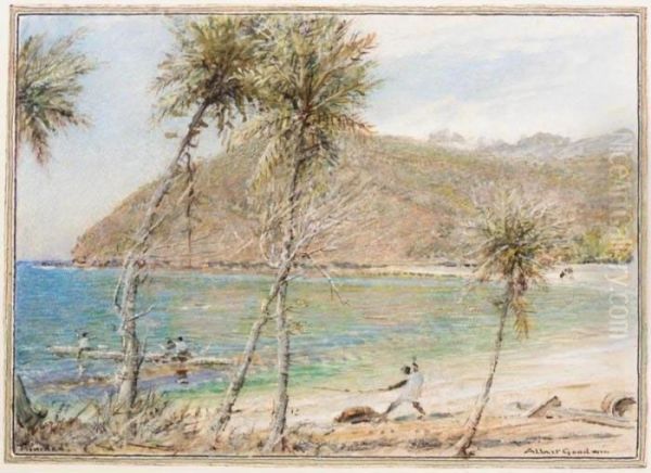 A Coastal Bay, Trinidad Oil Painting by Albert Goodwin