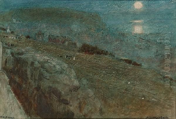 Hastings Oil Painting by Albert Goodwin