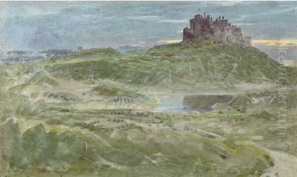 Stirling Castle Oil Painting by Albert Goodwin