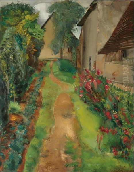 The Garden Path Oil Painting by Boris Dimitrevich Grigoriev