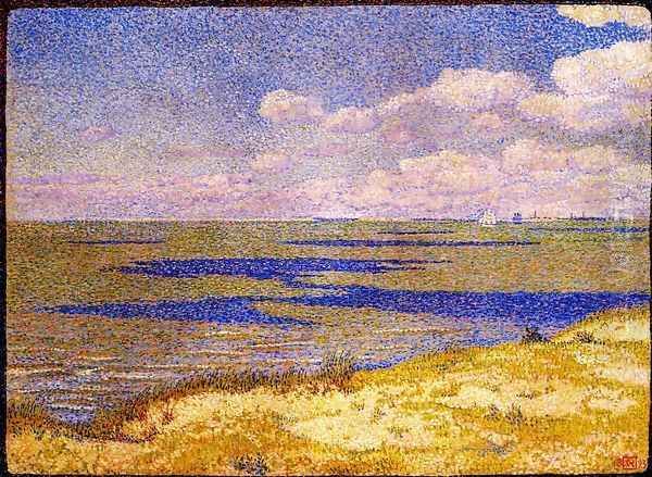 View of the River Scheldt, 1893 Oil Painting by Theo van Rysselberghe