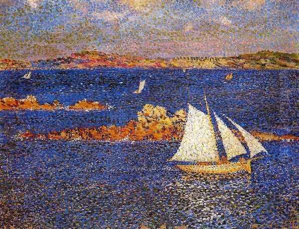 Near the Rocks of Per-Kiridec Oil Painting by Theo van Rysselberghe