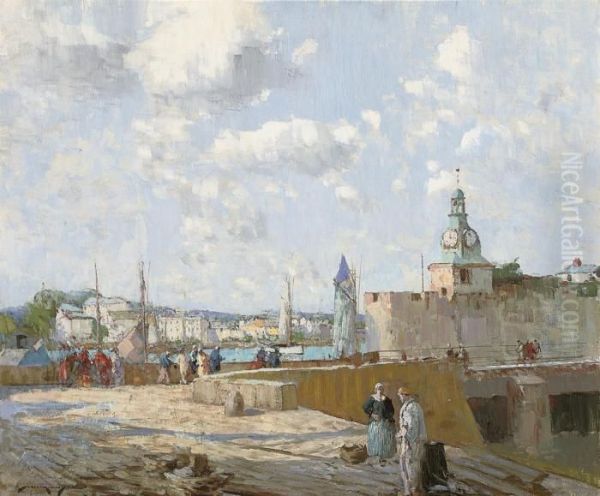 La View Ancienne, Concarneau Oil Painting by William Lee Hankey