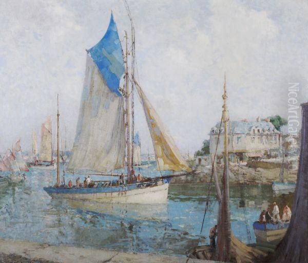 Concarneau Oil Painting by William Lee Hankey