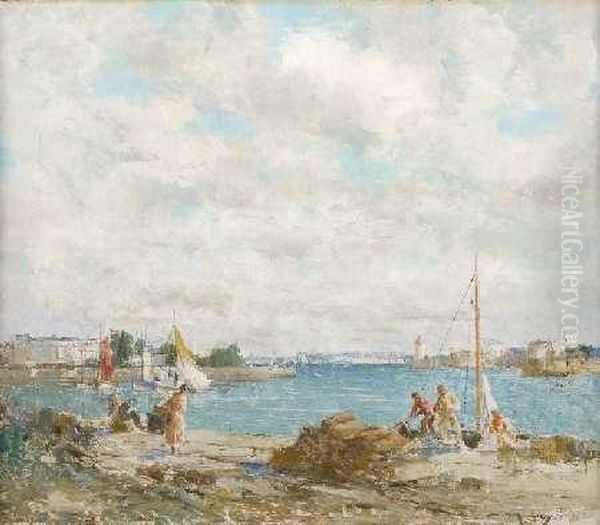 Le Cheval Blanc, Honfleur by William Lee Hankey