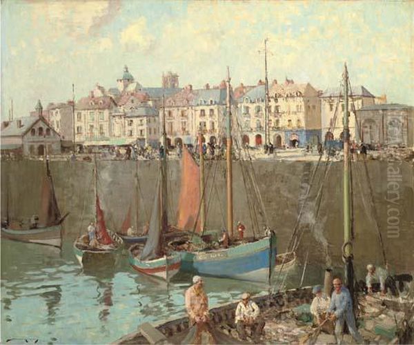 The Quai Dieppe Oil Painting by William Lee Hankey