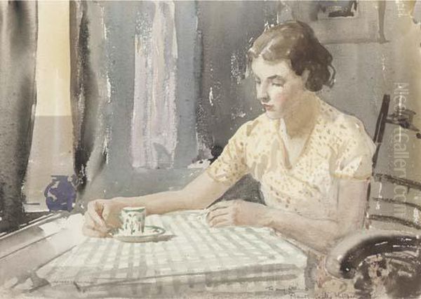 Tea Time Oil Painting by William Lee Hankey